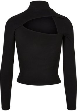 URBAN CLASSICS Longsleeve Urban Classics Damen Ladies Rib Back Cut Out Longsleeve (1-tlg)