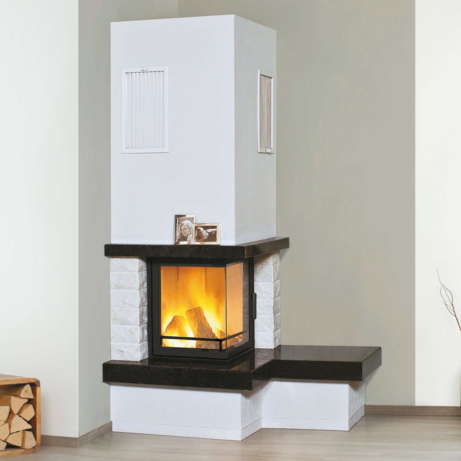 HARK Kaminbausätze »Nebraska Bank Rechts«, 8 kW, Zeitbrand, Aufbaumaterial günstig online kaufen