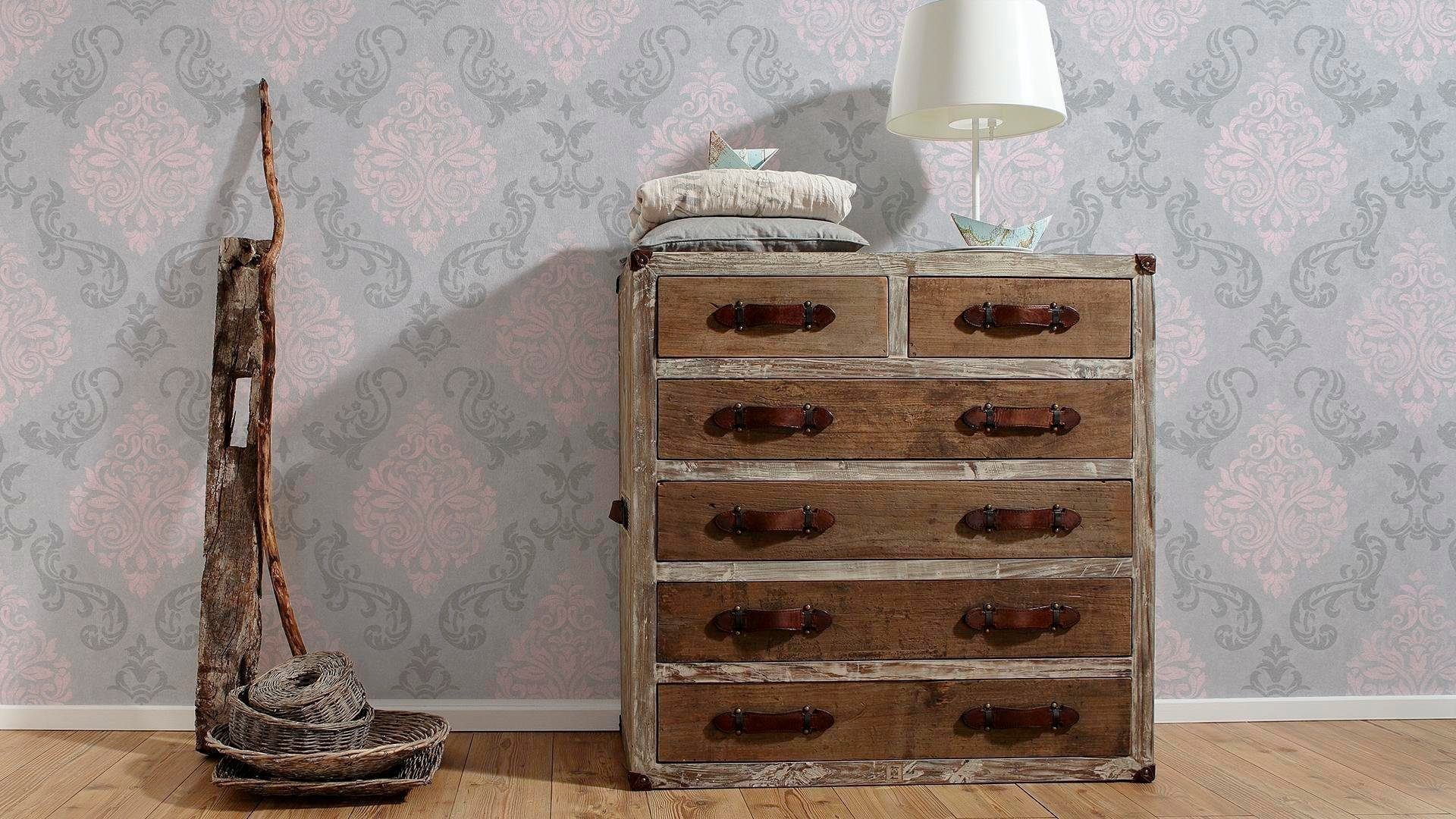 A.S. Création Vliestapete Memory, leicht strukturiert, Barock, gemustert, ornamental, Tapete Barock Tapeten Wohnzimmer Schlafzimmer Küche Flur Design Optik
