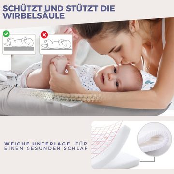 SKY & ZEN Kuschelnest Babynest: 3 teiliges Babynestchen Set für Neugeborene, (Set), flexibel Mitwachsend, für Mädchen und Jungen, leichte Reinigung