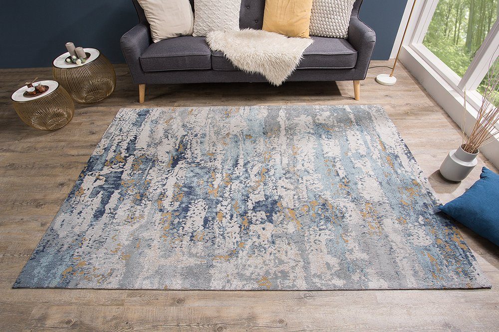 riess-ambiente Teppich ABSTRAKT 240x160cm blau, rechteckig, Höhe: 10 mm, Maritim · abstraktes Muster · Wohnzimmer