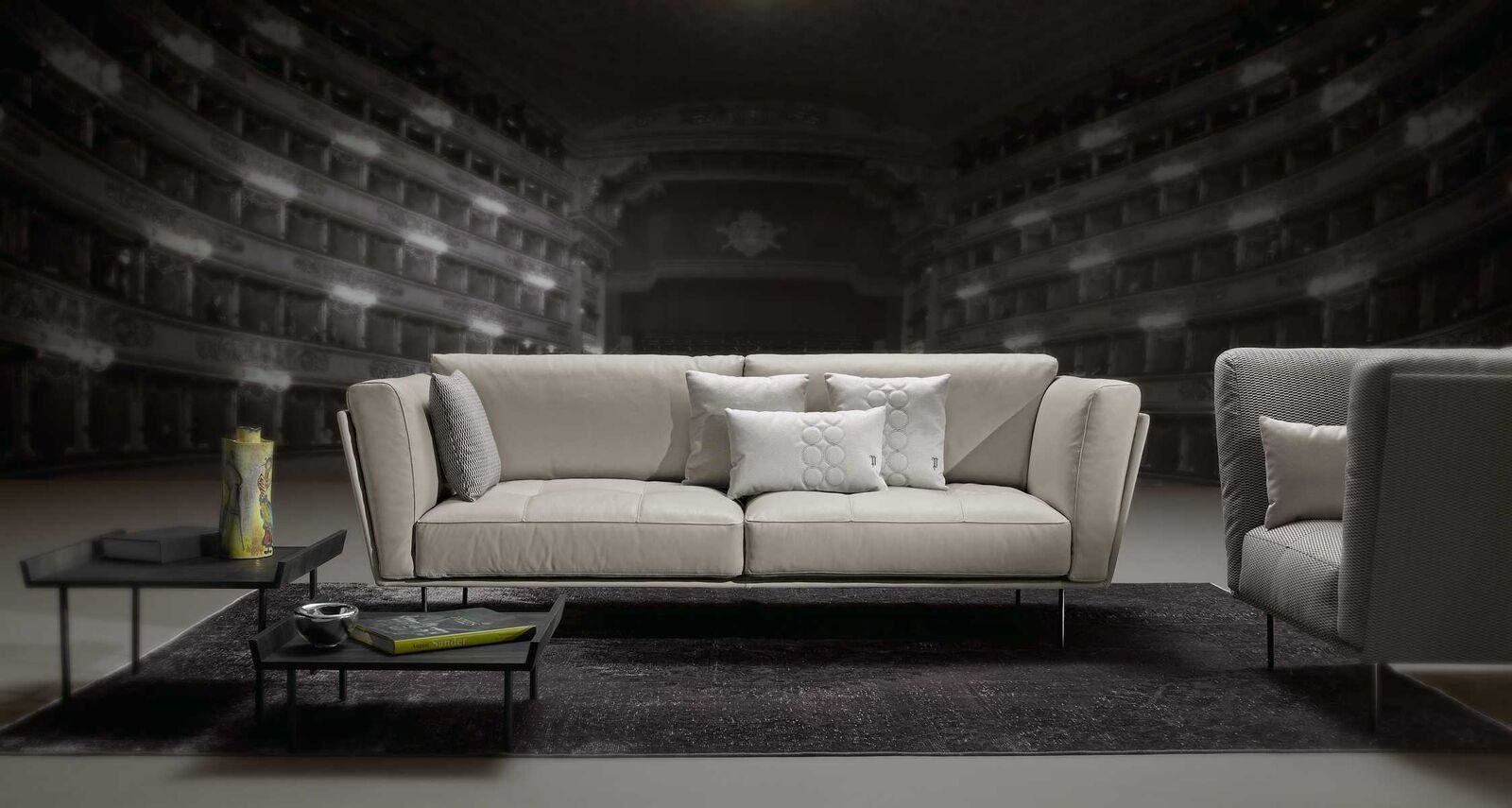 Couches Modern Made Europe Sitzer Sofa 3 Sofas Stoff Sofa JVmoebel Gepolstert Couch Luxus Beige, Weiß in