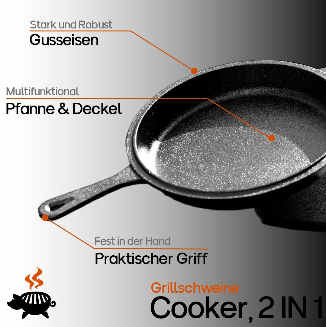 Cooker Grilltopf Grillschweine 2126, (2-tlg) Grillschweine
