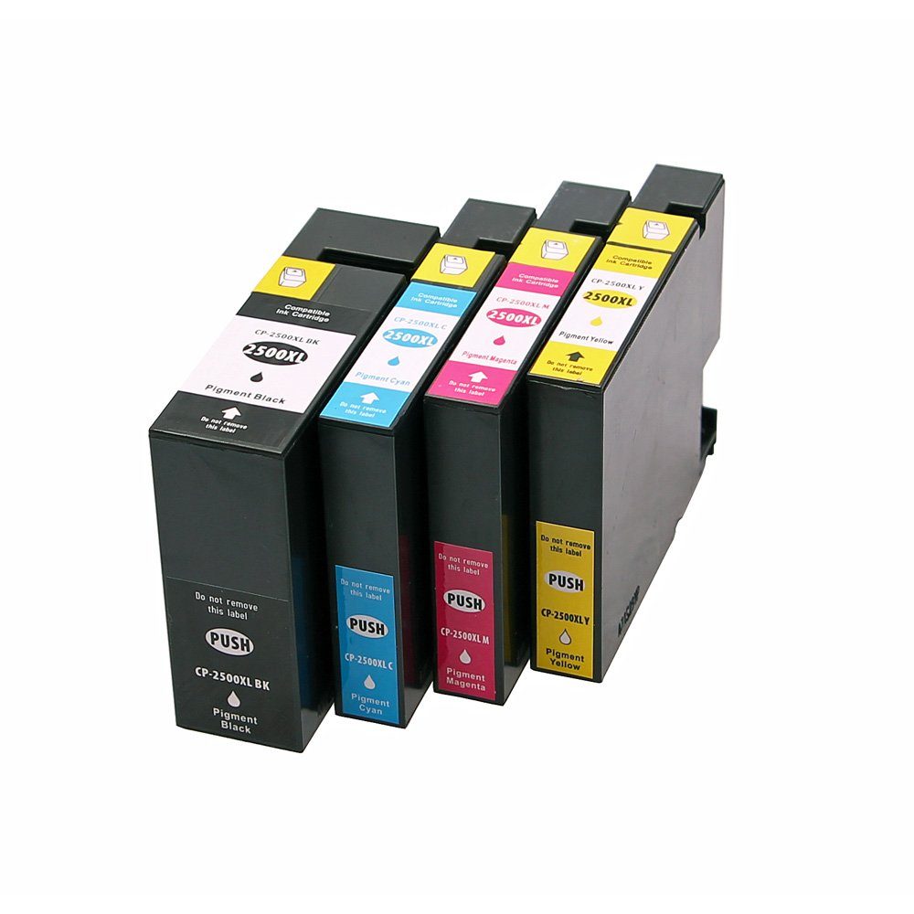 ABC Tintenpatrone (Set 4X Tintenpatrone kompatibel für Canon PGI2500XL (mit Chip), on Maxify iB4050 iB4150Canon MB5050 MB5150 MB5155 MB5350 MB5450 MB5455)