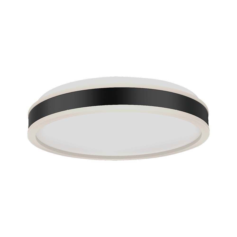 V-TAC LED Deckenleuchte, LED-Leuchtmittel fest verbaut, Tageslichtweiß, Deckenleuchte Deckenlampe Wohnzimmerleuchte Metall Schwarz LED