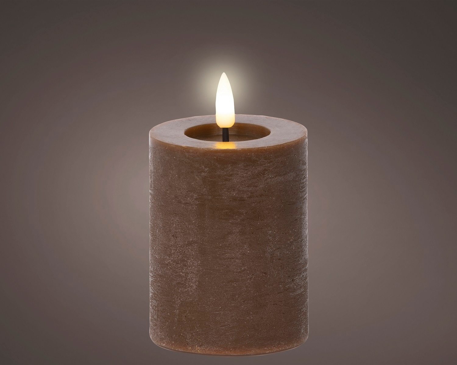 Lumineo LED-Christbaumkerzen Lumineo LED Wachskerze Dunkelbraun günstig online kaufen