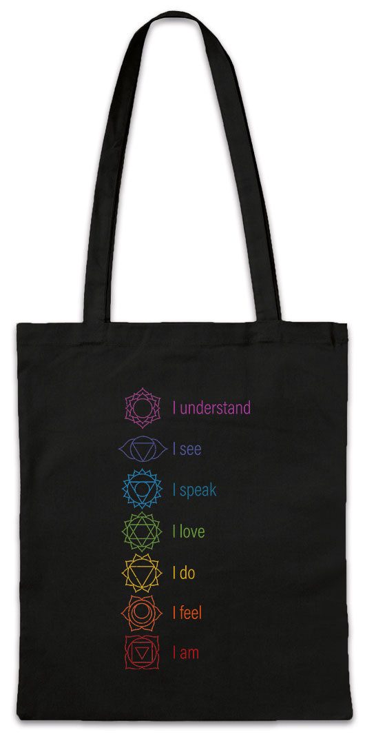 Beuteltasche Chakra Division Stofftasche Yoga Meditation Nirvana Shiva Pilates