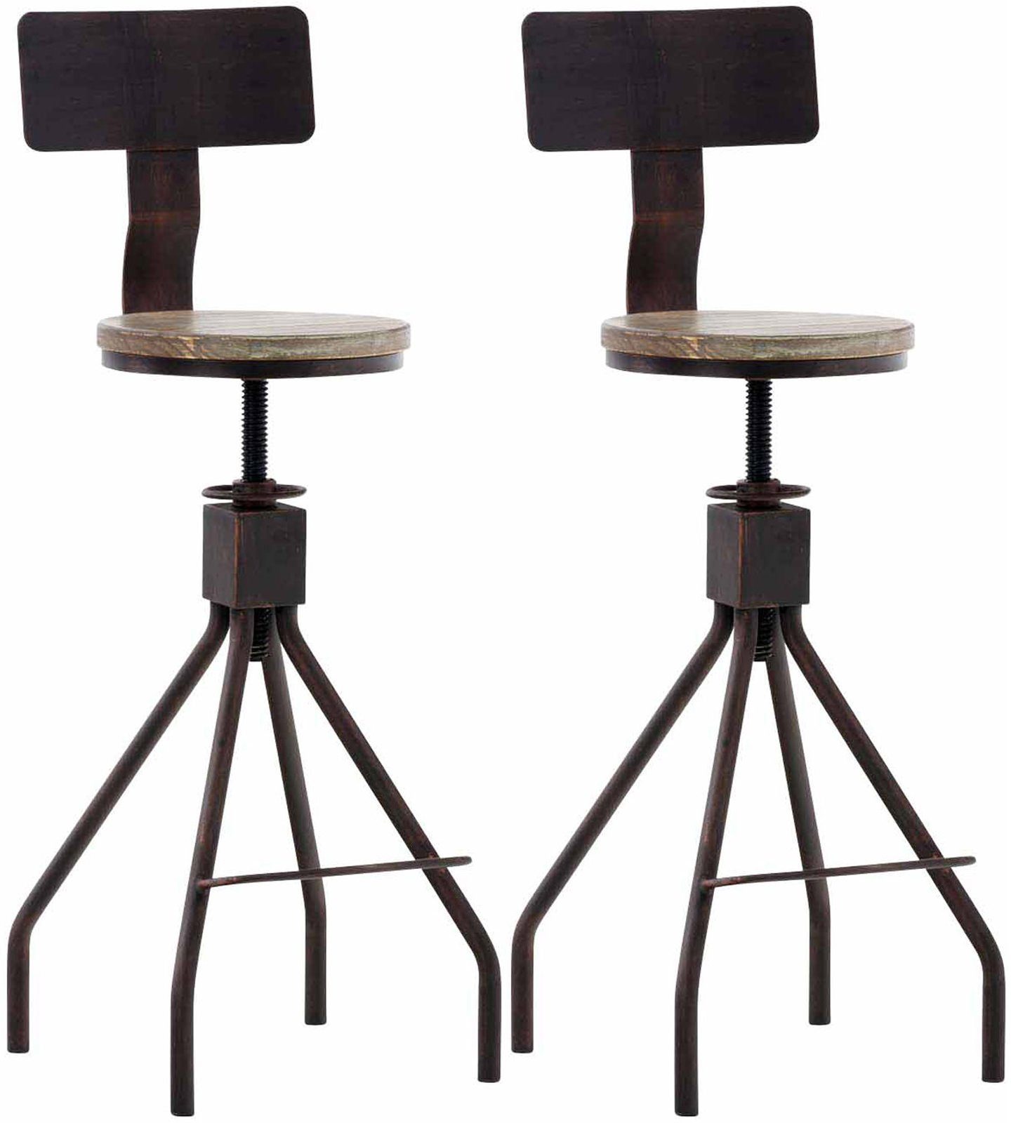 CLP Barhocker Barstühle Elko (2er Set, 2 St., 2er), höhenverstellbar, drehb günstig online kaufen