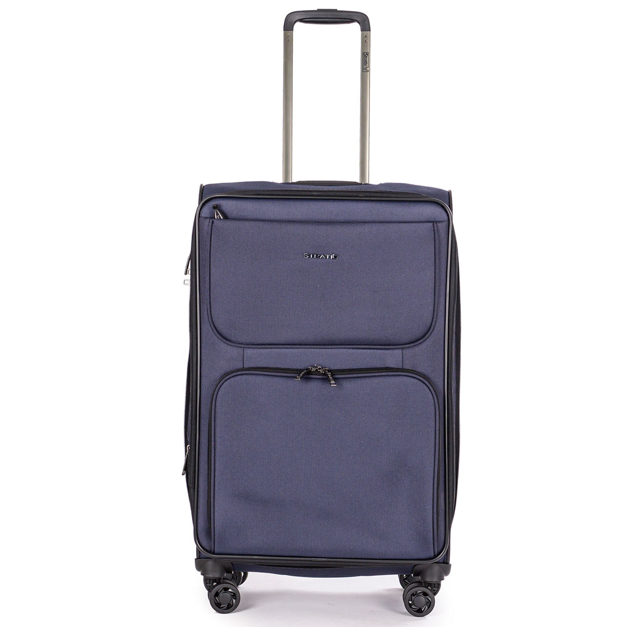 navy Weichgepäck-Trolley Rollen, 4 Polyester Light Stratic Plus, Bendigo