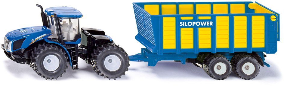 Siku Spielzeug-Traktor SIKU Farmer, New Holland T mit Silagewagen (1947)