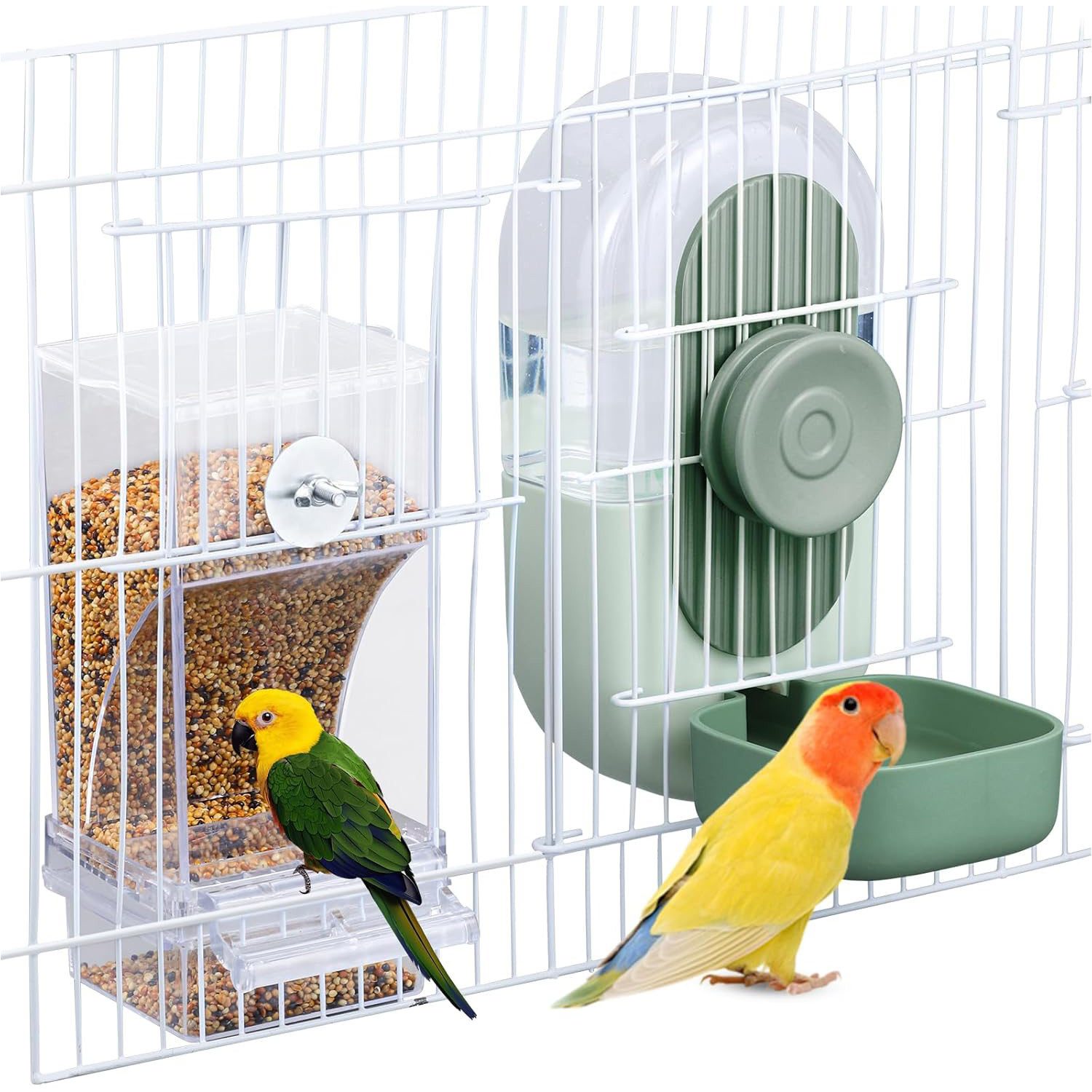 Futterspender Hängender Automatischer Vogelkäfig Futterspender und Wasserspender