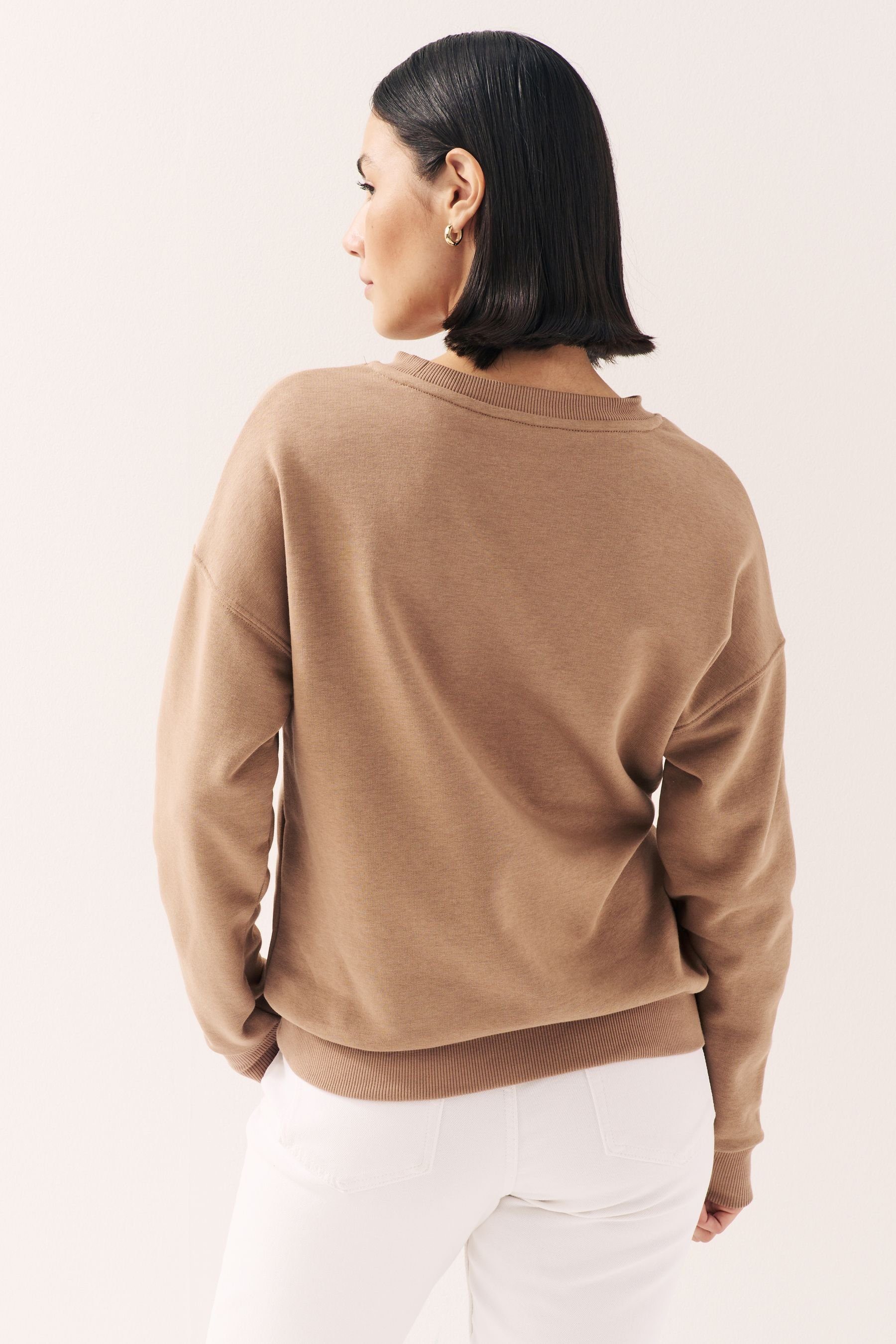 Sweatshirt Paris Schultern Next Sweatshirt (1-tlg) mit überschnittenen