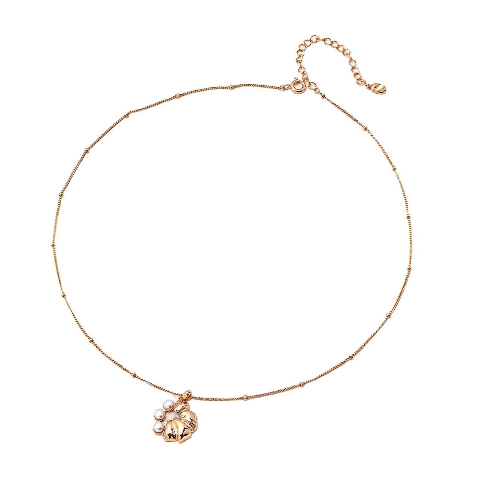 Kette mit Anhänger halskette damen silber 925, Anhänger-Kette, Imitierte Perlenkette
