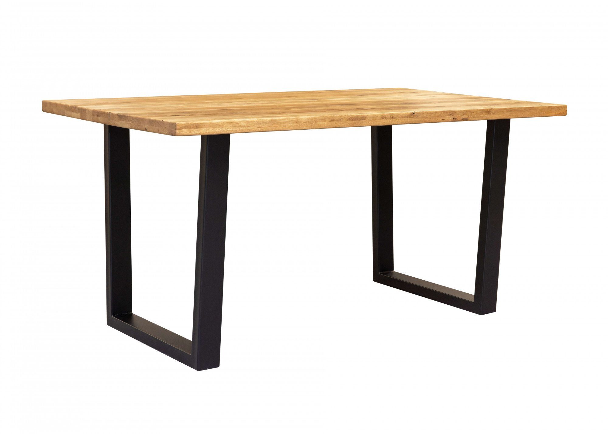 Home affaire Esstisch "Model 1" Eiche Massivholz und pulverbeschichtete Met günstig online kaufen
