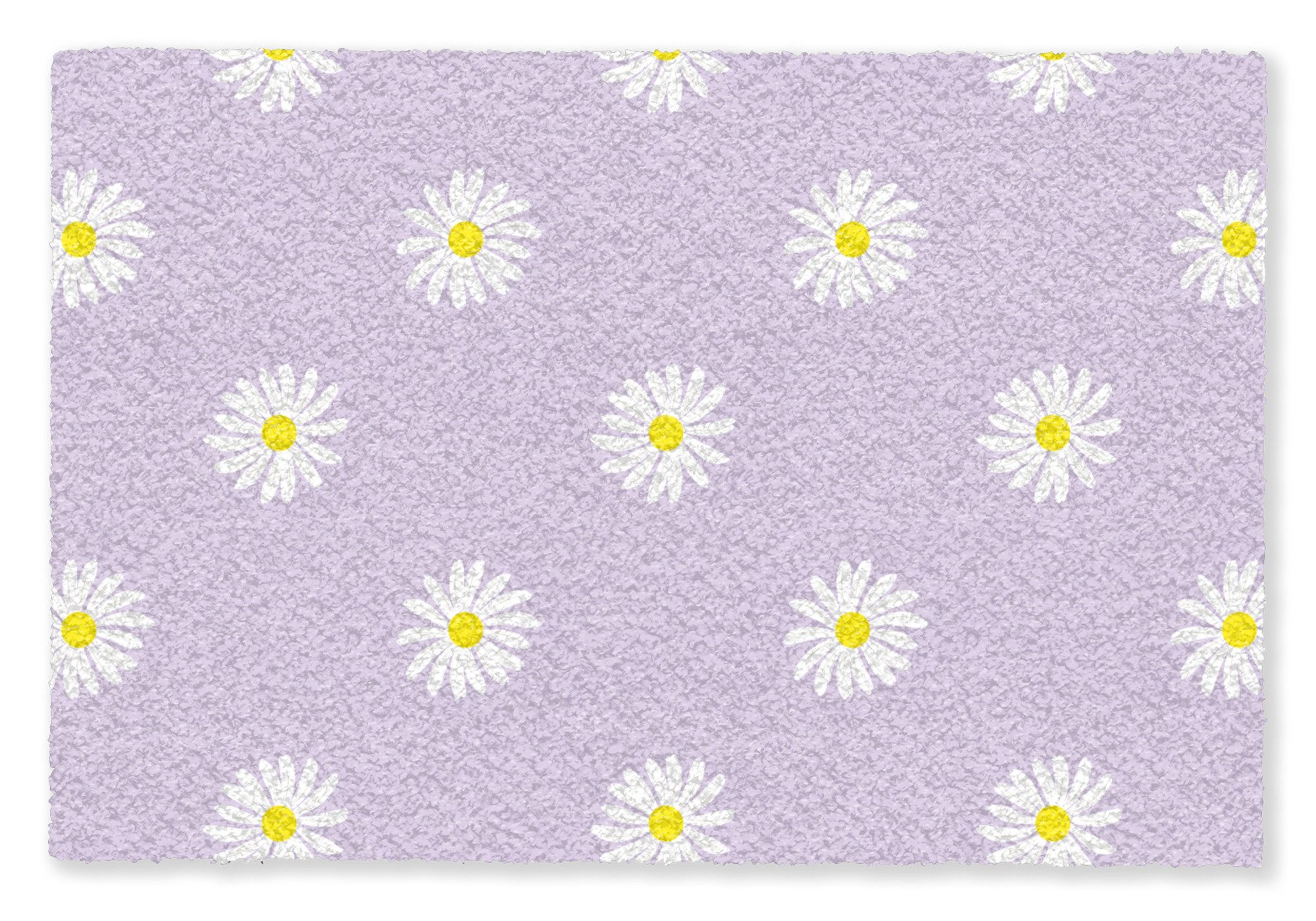 MuchoWow Fußmatte Gänseblümchen - Pastell - Weiß - Lila - Blumen, Rechtecki günstig online kaufen