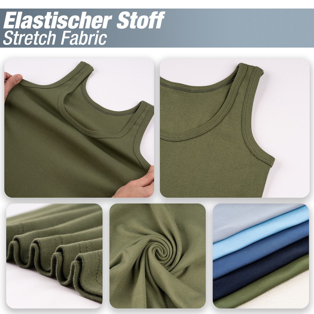 LOREZA Unterhemd 5er Set Jungen Unterhemden 100% Baumwolle - Feinripp - Ohne Seitennaht (Spar-Packung, 5-St., 5er-Pack) – Bild 5 von 5
