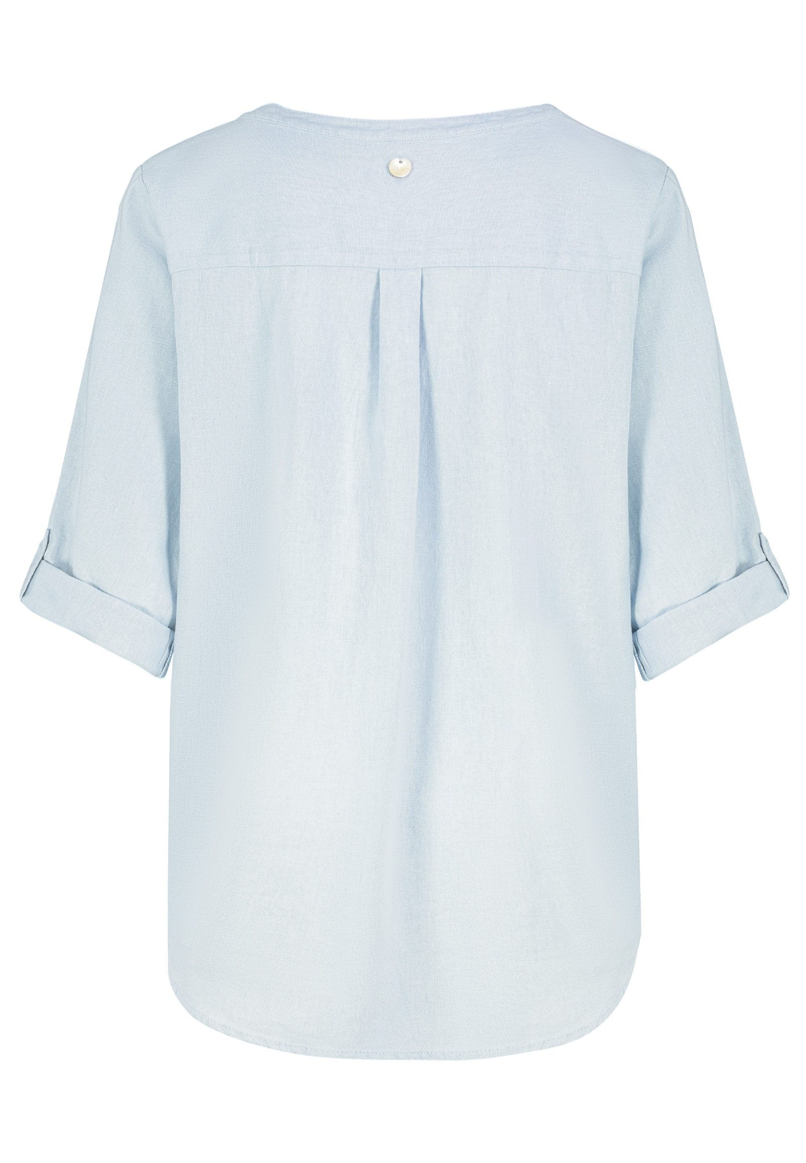 Eight2Nine Hemdbluse Eight2nine Damen Leinen Bluse atmungsaktiv Kurzarmbluse Sommer Urlaub – Bild 3 von 5
