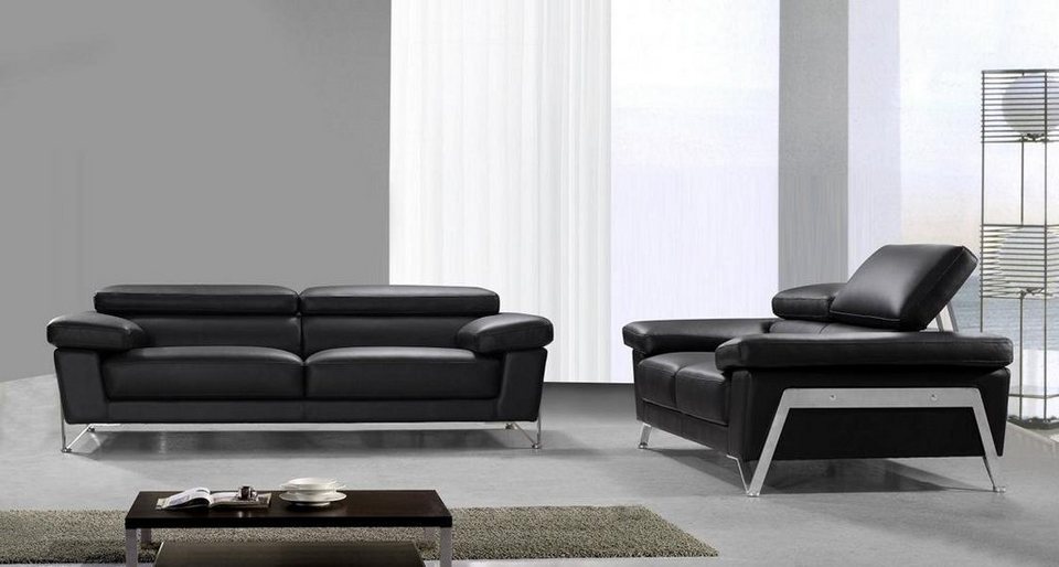 Salottini 3-Sitzer Designer 3er Sofa Monza 3-Sitzer Leder Couch