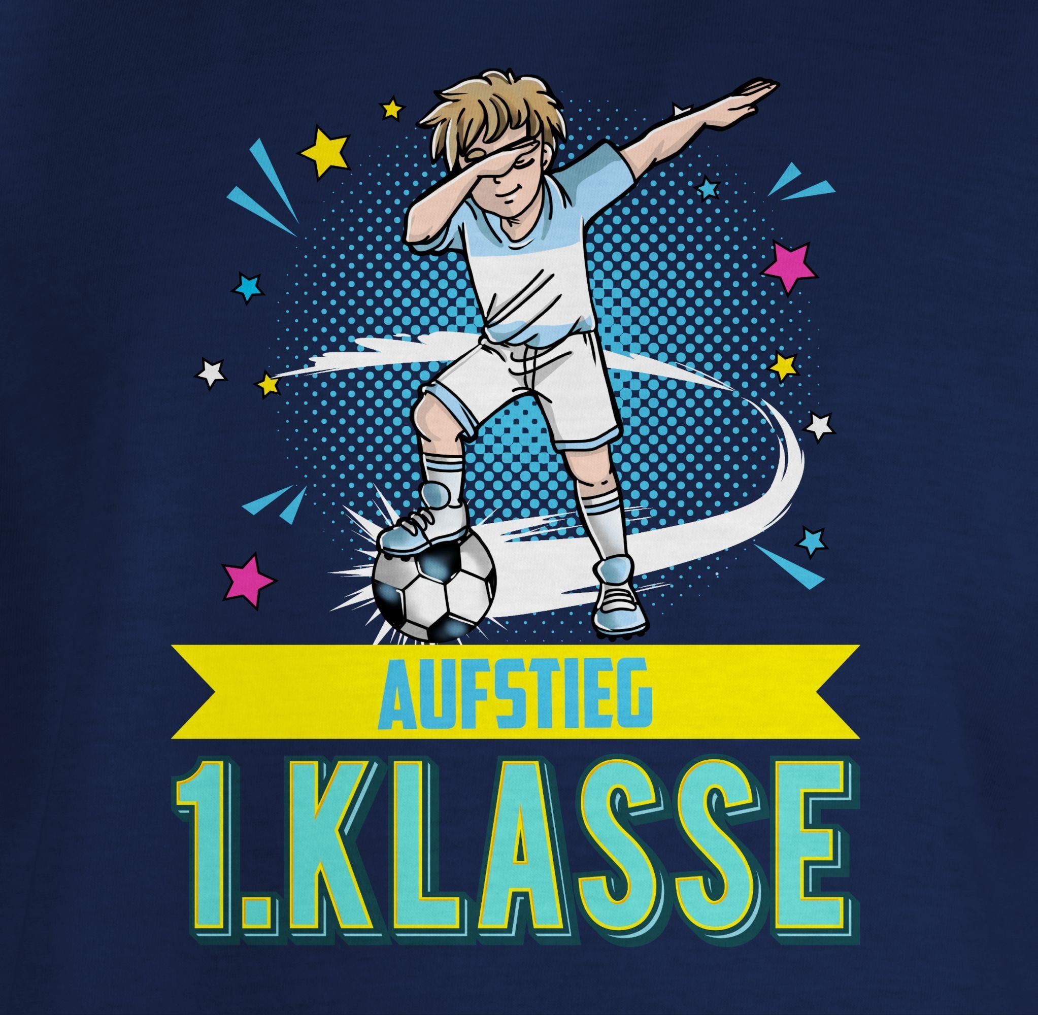 Navy Junge Shirtracer T-Shirt Junge Blau 1 Dabbing Aufstieg Klasse Einschulung 1. Schulanfang Geschenke