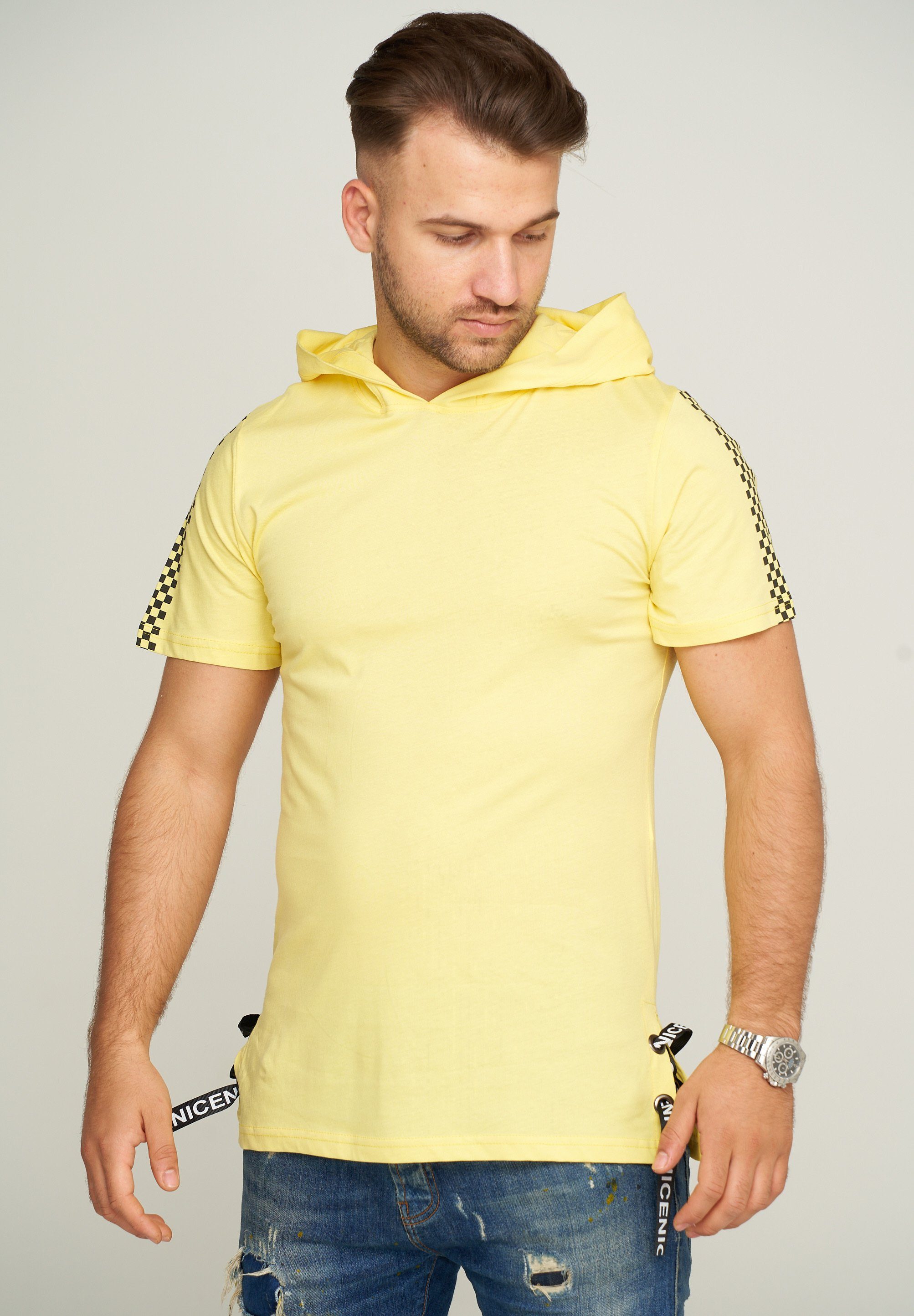 Gelb T-Shirt 2YMANCOS 2Y Oversize-Stil im Premium