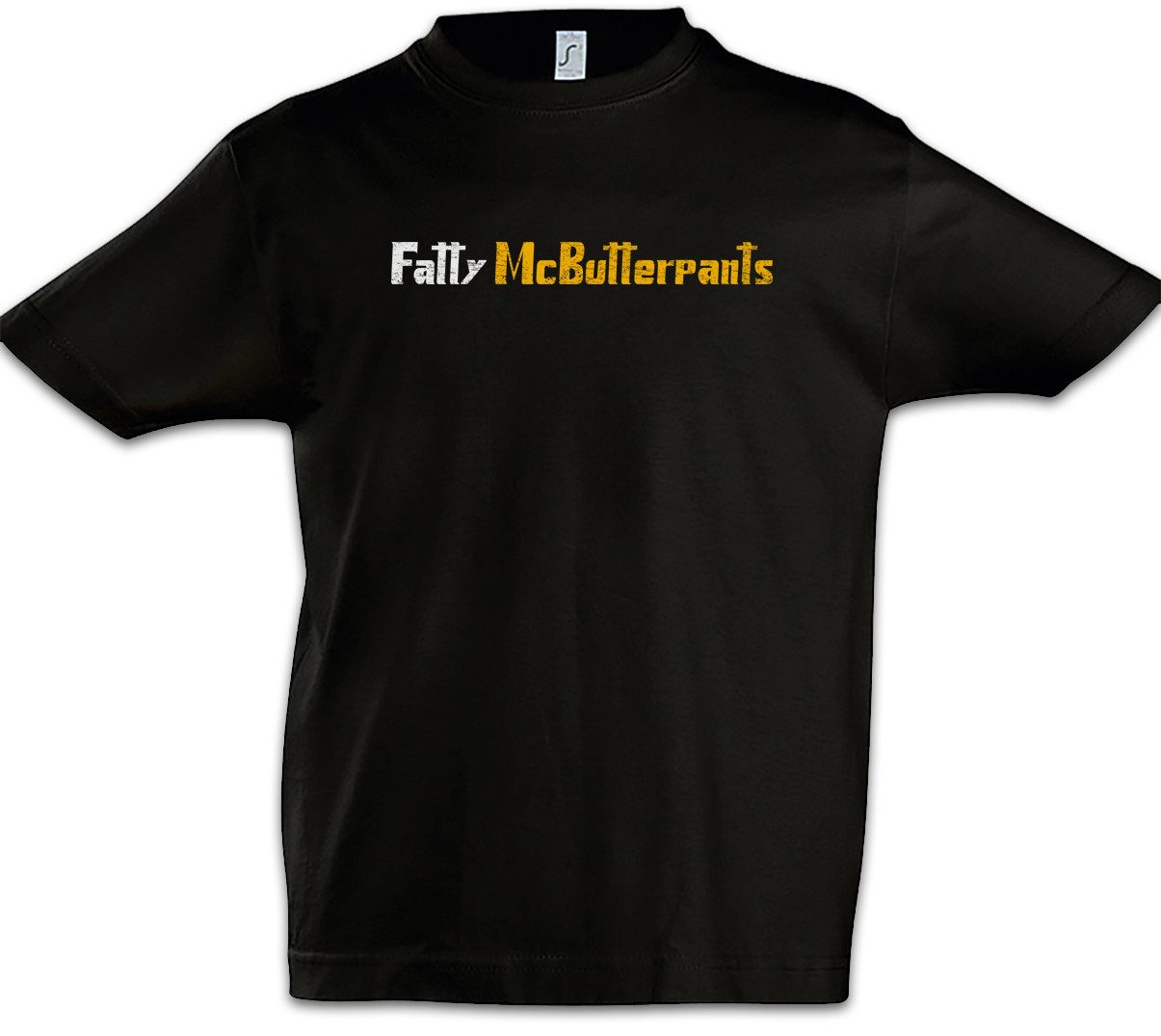 Print-Shirt Fatty McButterpants Kinder T-Shirt Dick Dicker Stolz Übergewicht