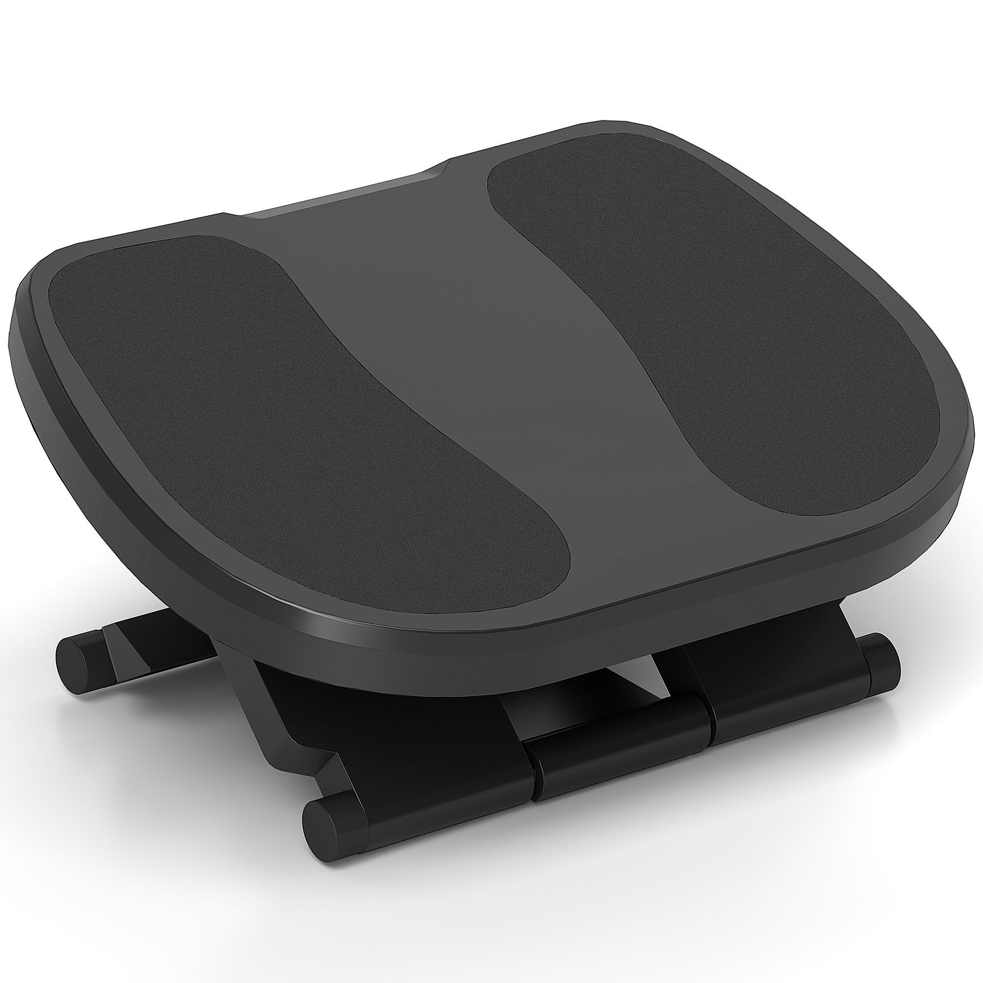 HOMCOM Fußhocker Ergonomische Schreibtisch, 3 Stufig Höhenverstellbar Fußbank (Fußablage, 1 St., Fußstütze), für Homeoffice, Büro, Grau – Bild 2 von 5