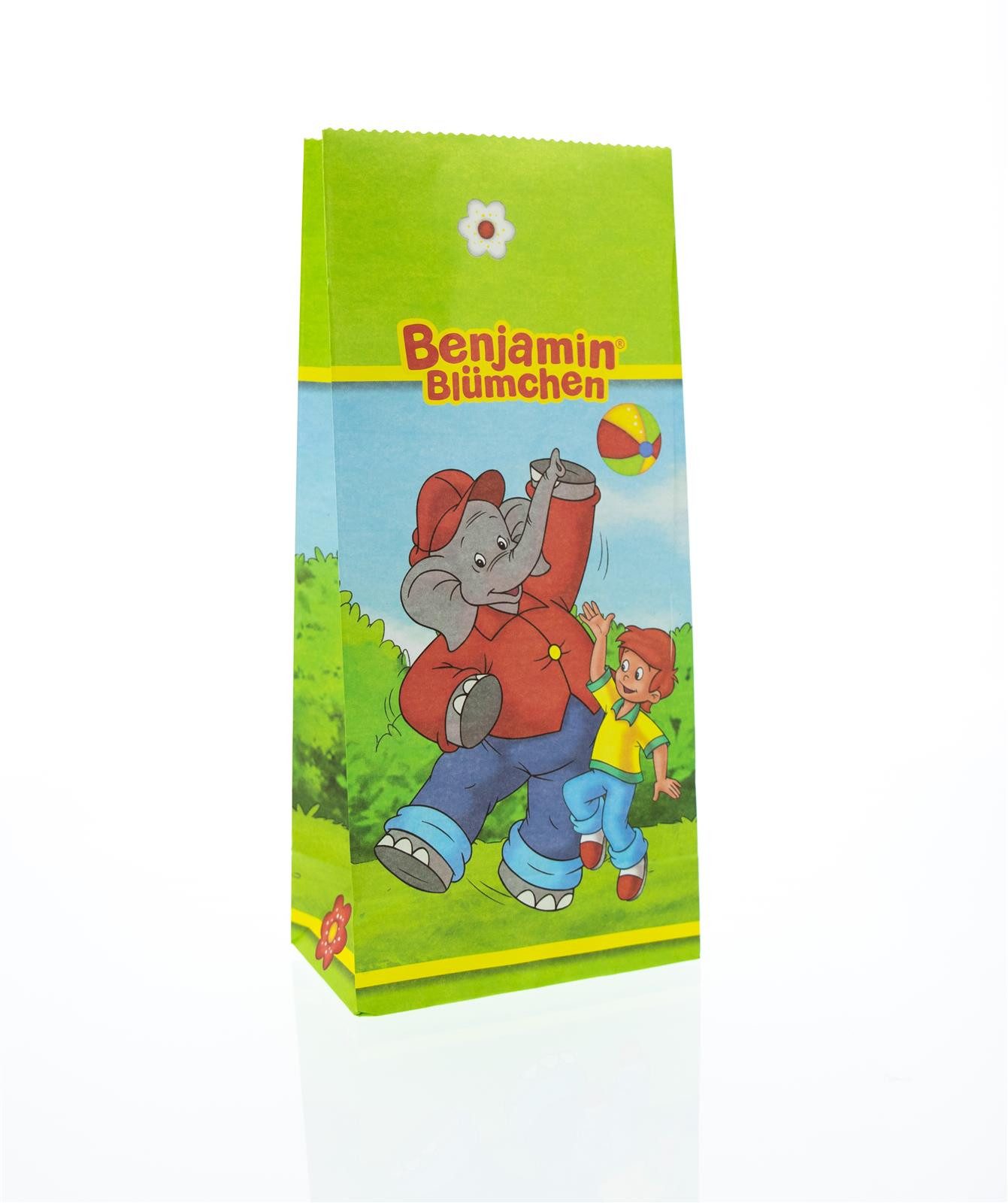 Party Factory Geschenktüten Benjamin Blümchen Party-Tüte Papier inkl. Sticker 10 Stk., (10St), Mit den Partytütchen machen Sie jede Party elefantastisch!