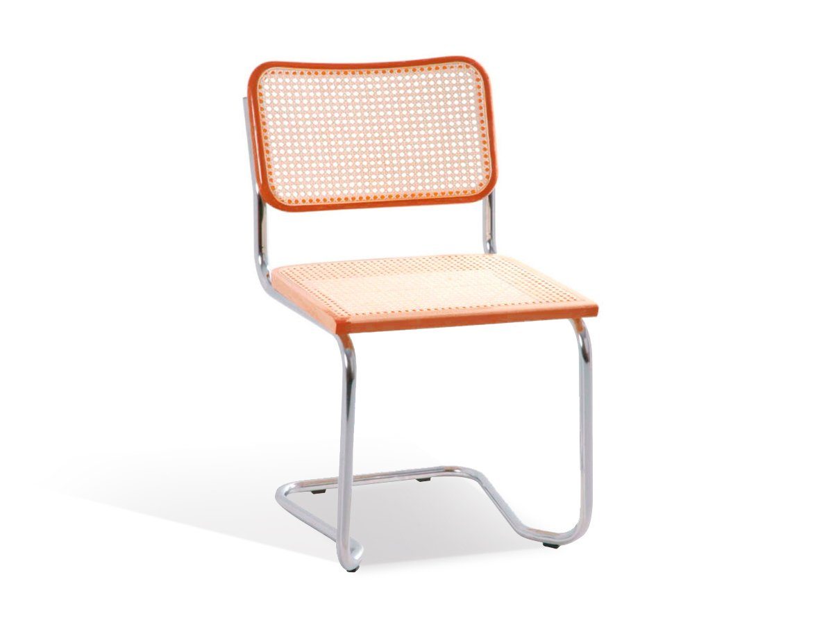 Moebel-Eins Esszimmerstuhl, HOLM Schwingstuhl, Material Naturgeflecht, Gestell Metall