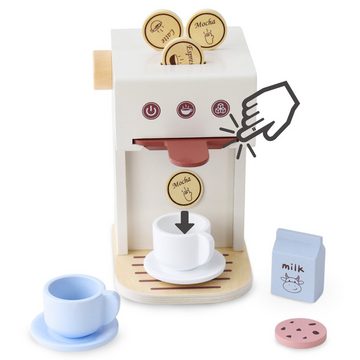 Mamabrum Kinder-Küchenset Holzkapsel-Kaffeemaschine - Coffeeshop mit Zubehör