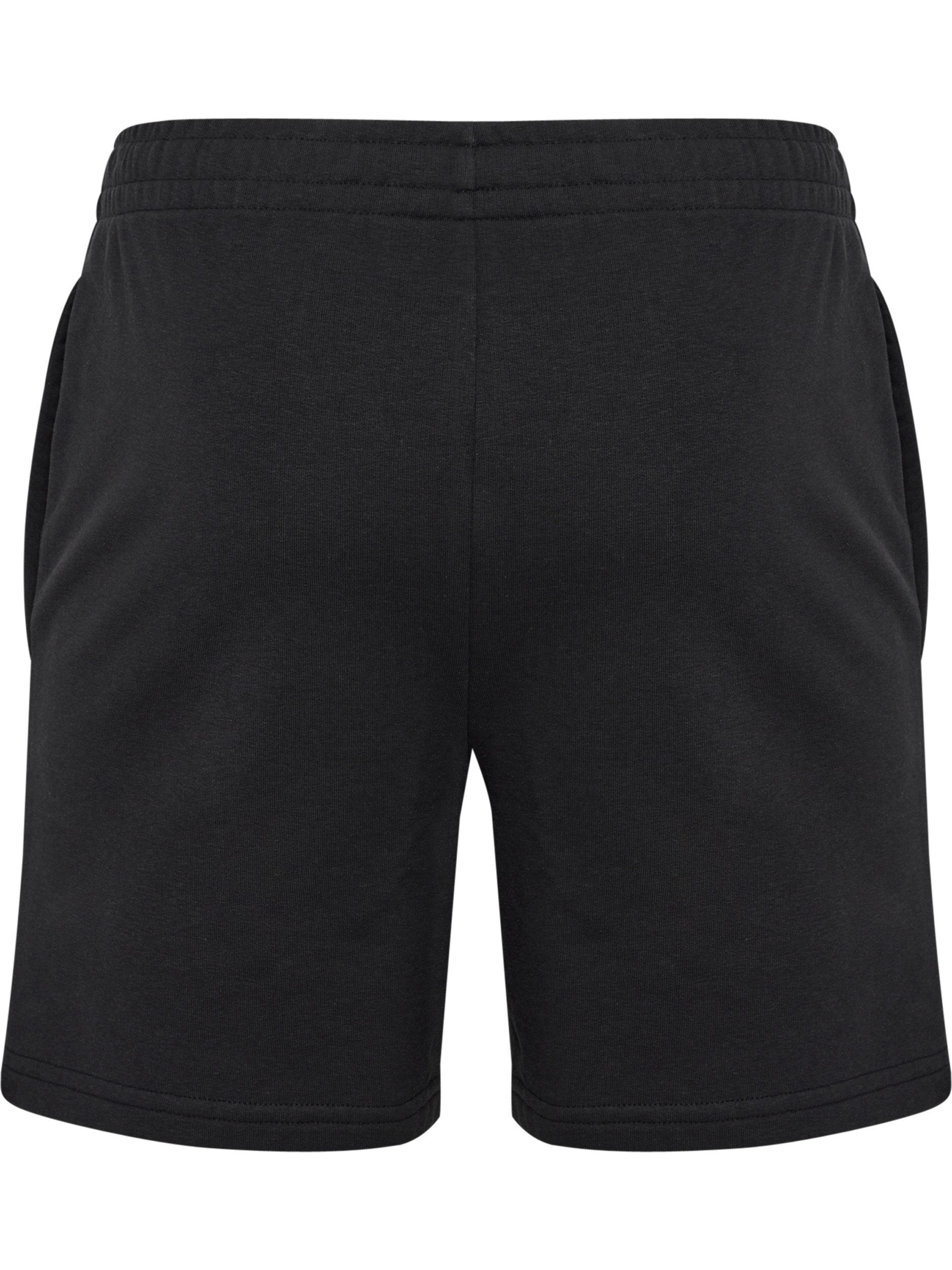 hummel Shorts HMLPULSE SWEAT SHORTS mit gesticktem Chevron-Logo, aus Baumwolle, Polyester und Viskose