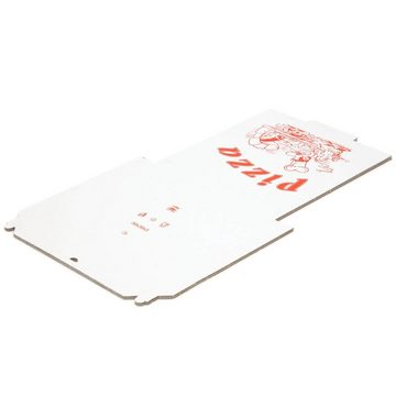 KK Verpackungen Karton, 300 Pizzakartons 360 x 360 x 40 mm Lebensmittelverpackung mit Motiv Weiß