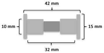 Kai Wiechmann Schraube Ersatzteile Teakmöbel Hülsenschraube 42 mm als Qualitätsschraube, (1 St), 3-tlg. Messing-Edelstahl-Schraube für Gartenmöbel