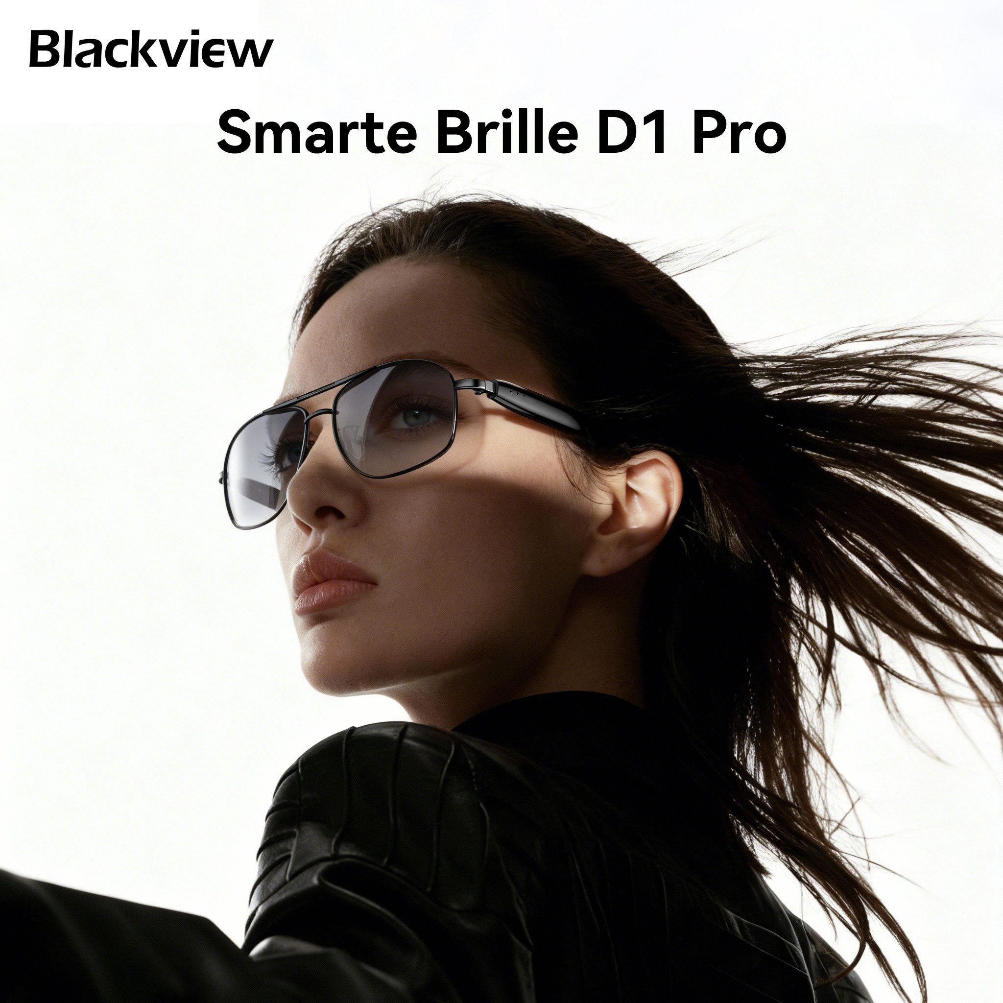 blackview Sonnenbrille Smart D1 Pro: 6h Musik, Bluetooth 6.0, 360° Raumklang, UV-Schutz Bluetooth 6.0, IP54, Touch-Assistent, UV-Schutz, Mag-Laden
