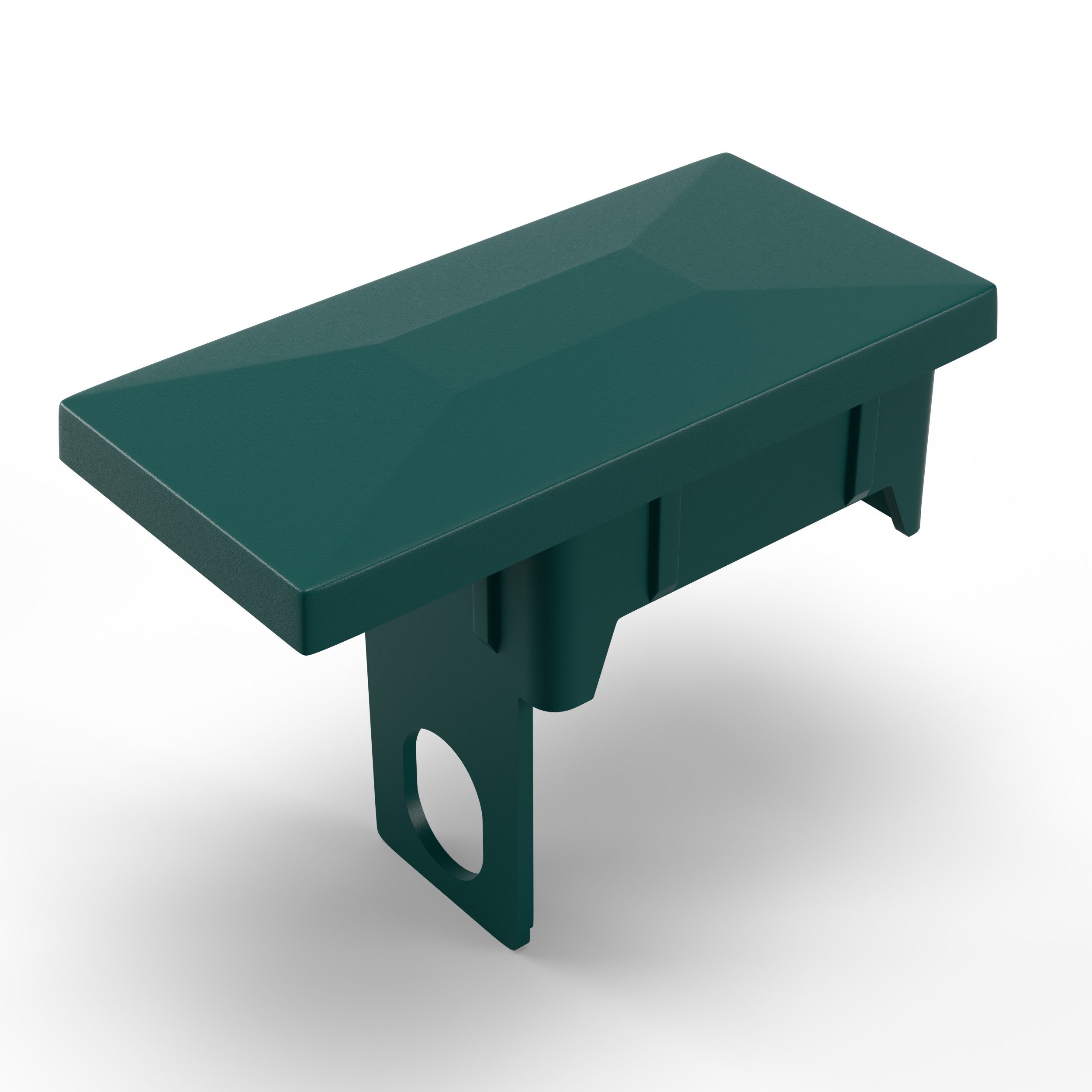 Qualinos Pfostenkappe Sicherungssteg für Doppelstabmattenzaun Zaunpfosten 60x40 mm UV-stab. (Vorteilspack, 10 St., Für 60x40mm Metallpfosten mit Sicherrungssteg), UV-Stabilisiert, Frostsicher, Made in Germany, zum Vernieten