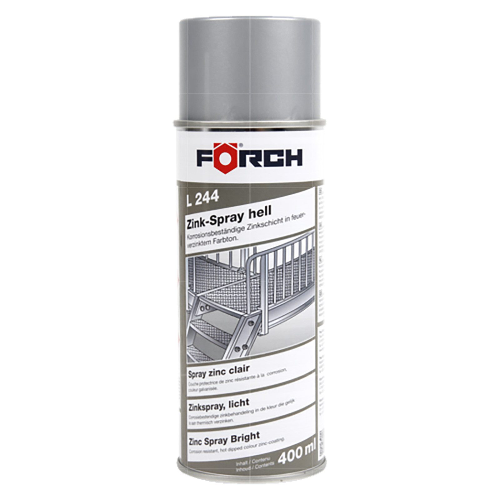 FÖRCH Rostschutzgrundierung L244 Zink-Spray Hell - 0.4 Ltr
