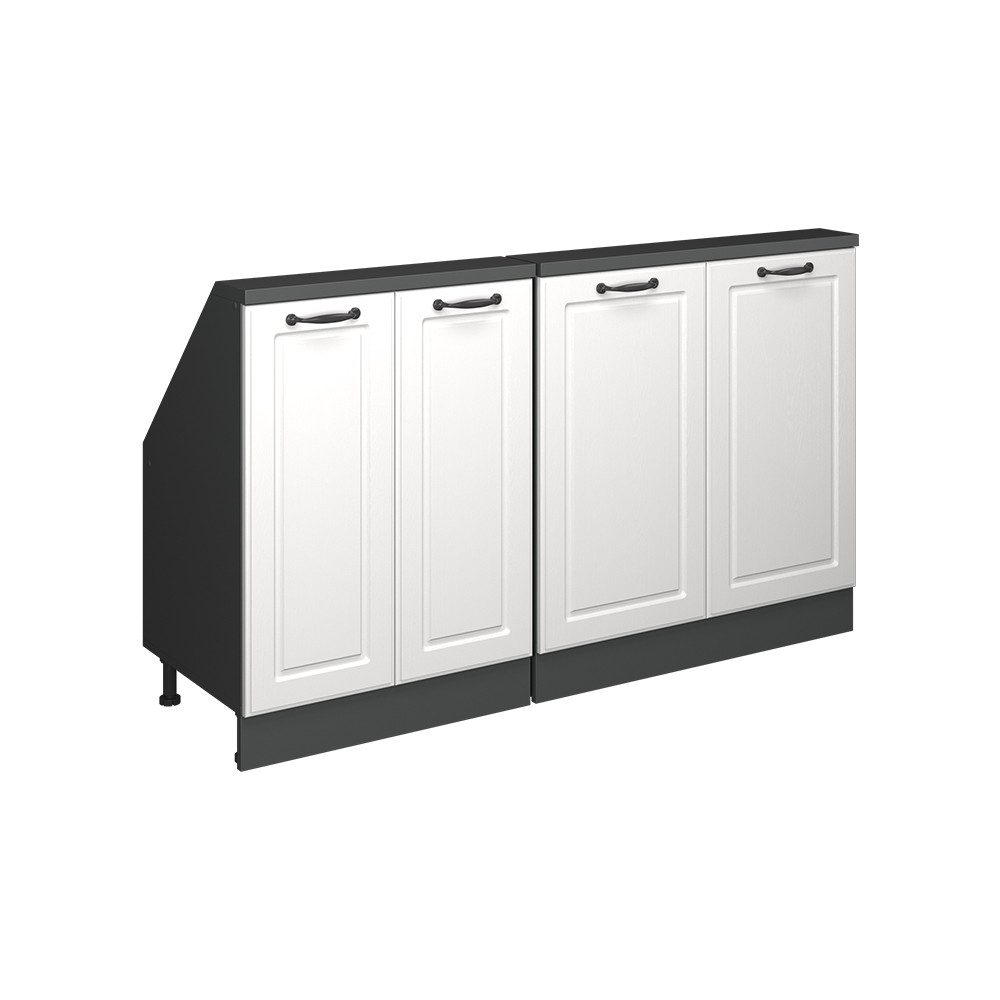 Vicco Unterschrank R-Line, Weiß Landhaus/Anthrazit, 140 günstig online kaufen