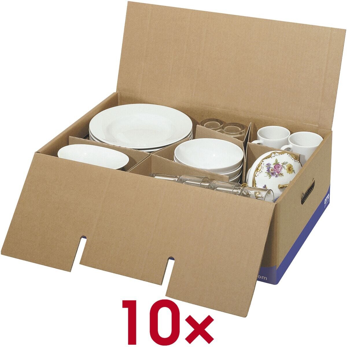 Otto Office Umzugskarton Profi, 10 Stück, für Geschirr