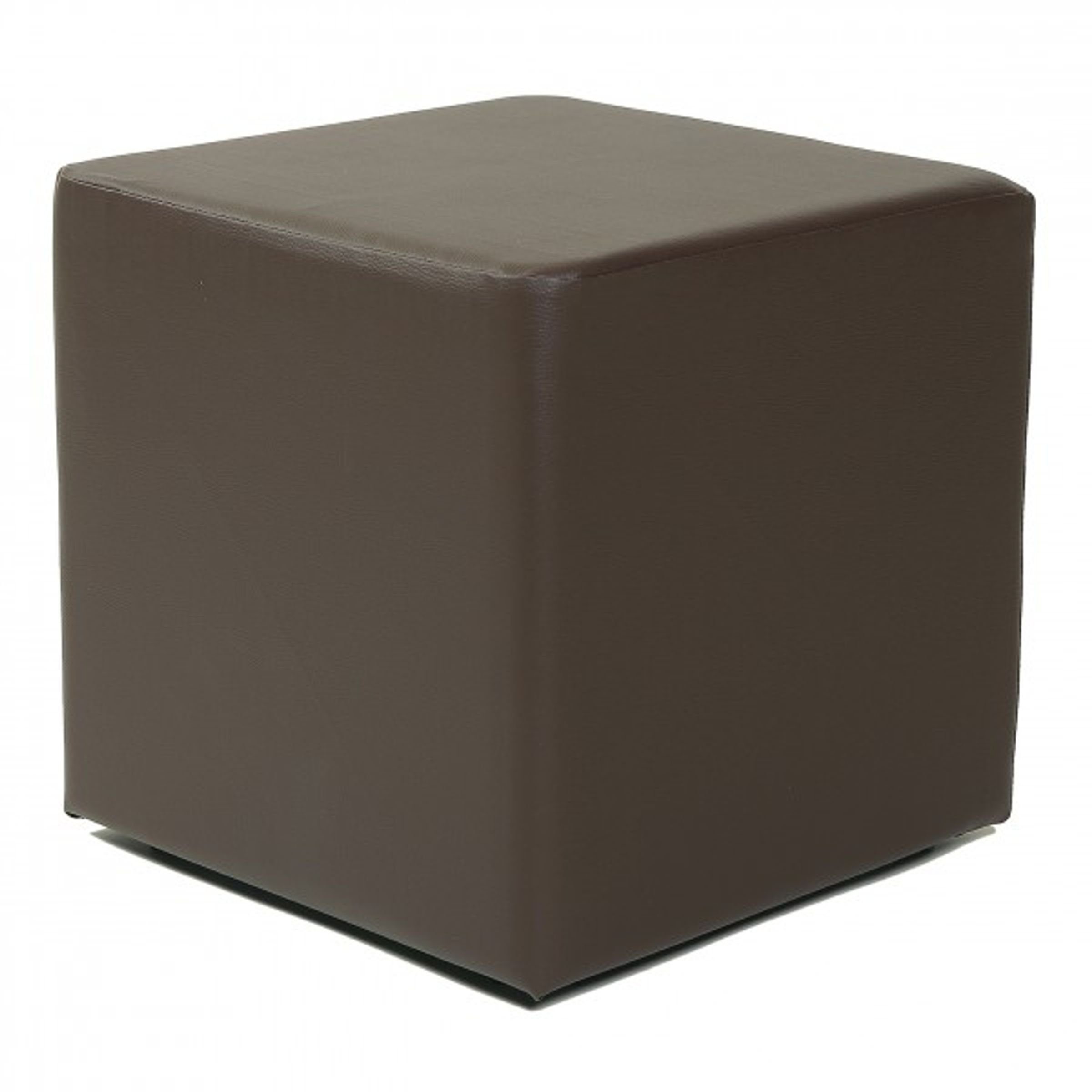Küchen-Preisbombe Polsterbank Design Sitzwürfel Kubus Hocker Kunstleder modern 45x45x45 cm braun