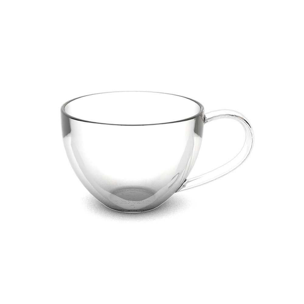 Ornamin Becher Tasse Elegant, SAN, Kaffee- und Teetasse l leicht l bruchstabil l Untertasse optional