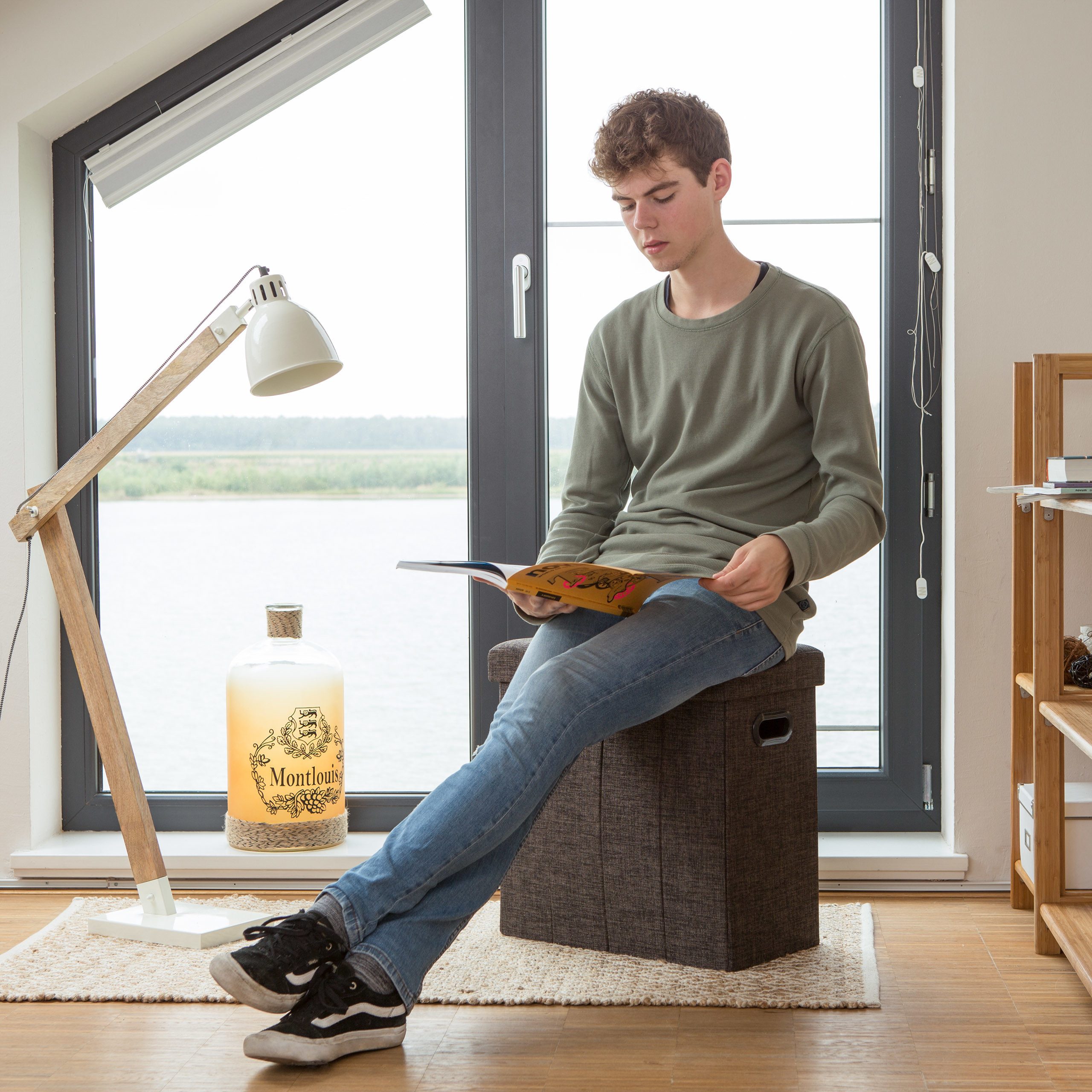 relaxdays Sitzhocker Faltbarer Sitzhocker, Braun günstig online kaufen
