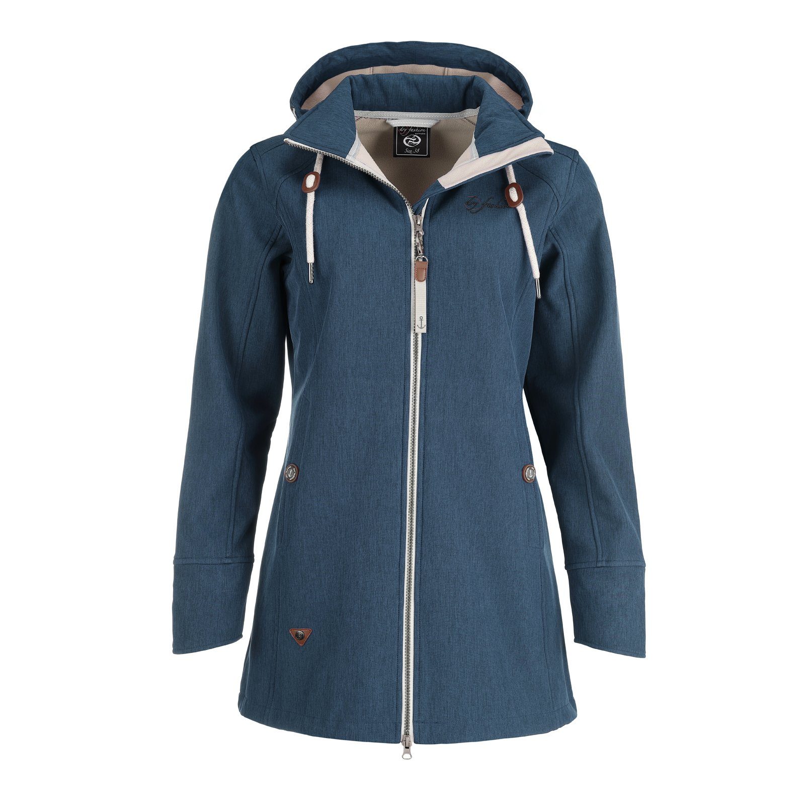 Dry Fashion Softshelljacke Sellin Damen Softshell Mantel Sellin Meliert mit günstig online kaufen