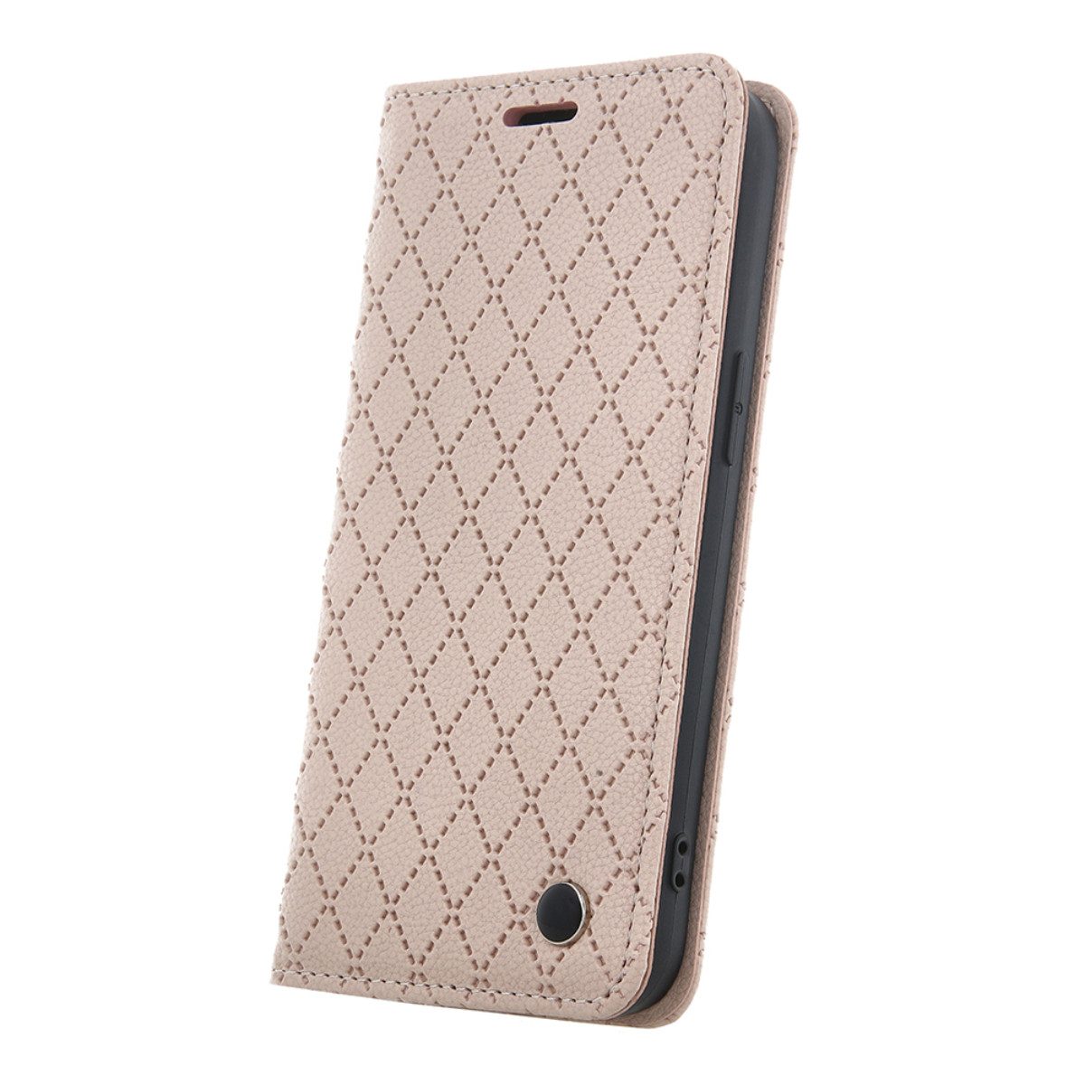 COFI 1453 Handyhülle Smart Caro für Samsung Galaxy A56 5G Beige Wallet Karomuster 6,7, Kariert mit Kartenfach und Standfunktion