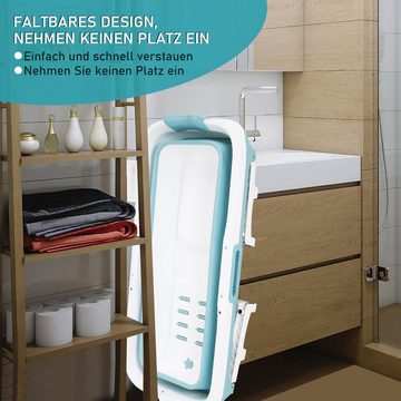 Clanmacy Badewanne Faltbare Badewanne Erwachsene Klappbadewanne blau 128cm