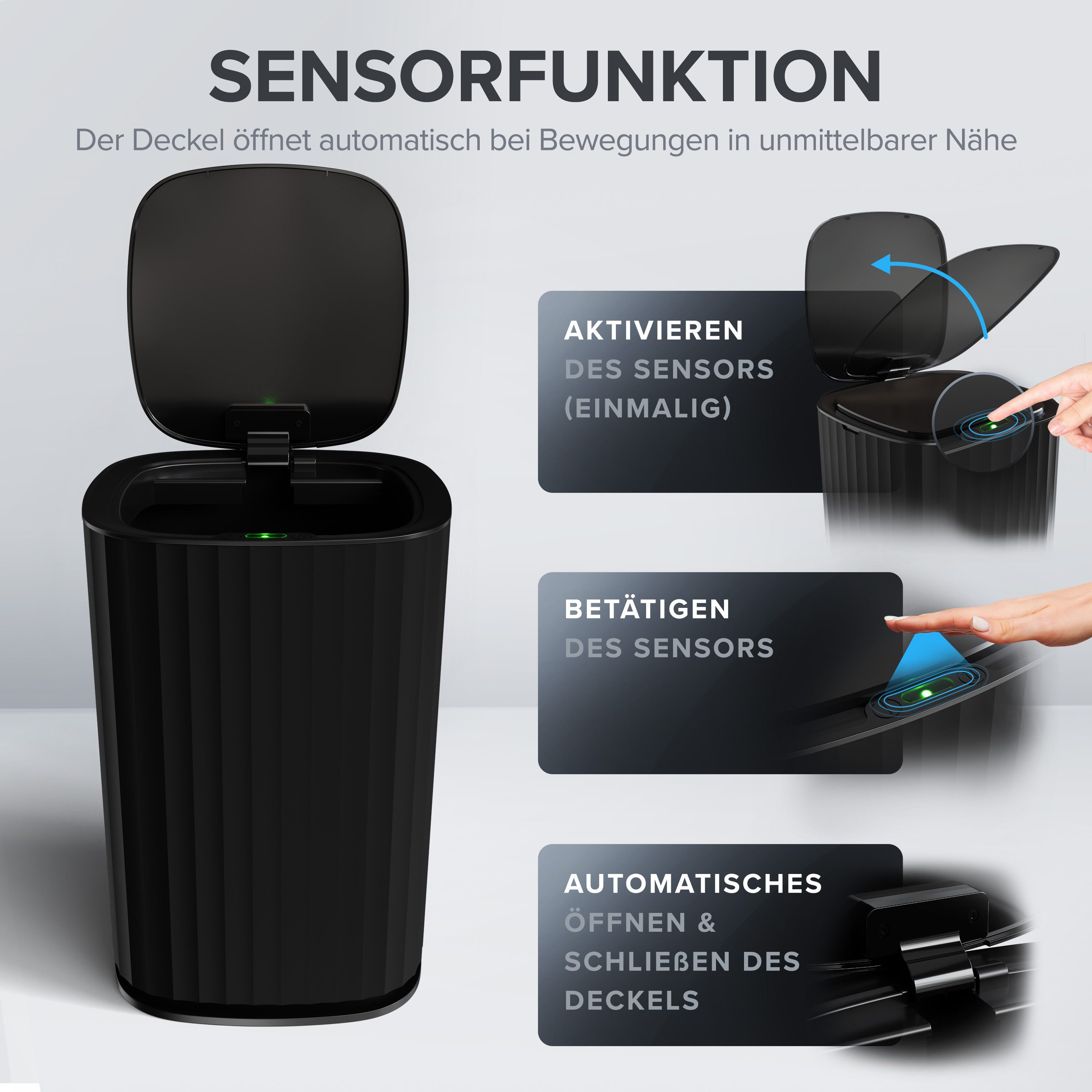 ovimar Kosmetikeimer, aus Kunststoff in Schwarz zur