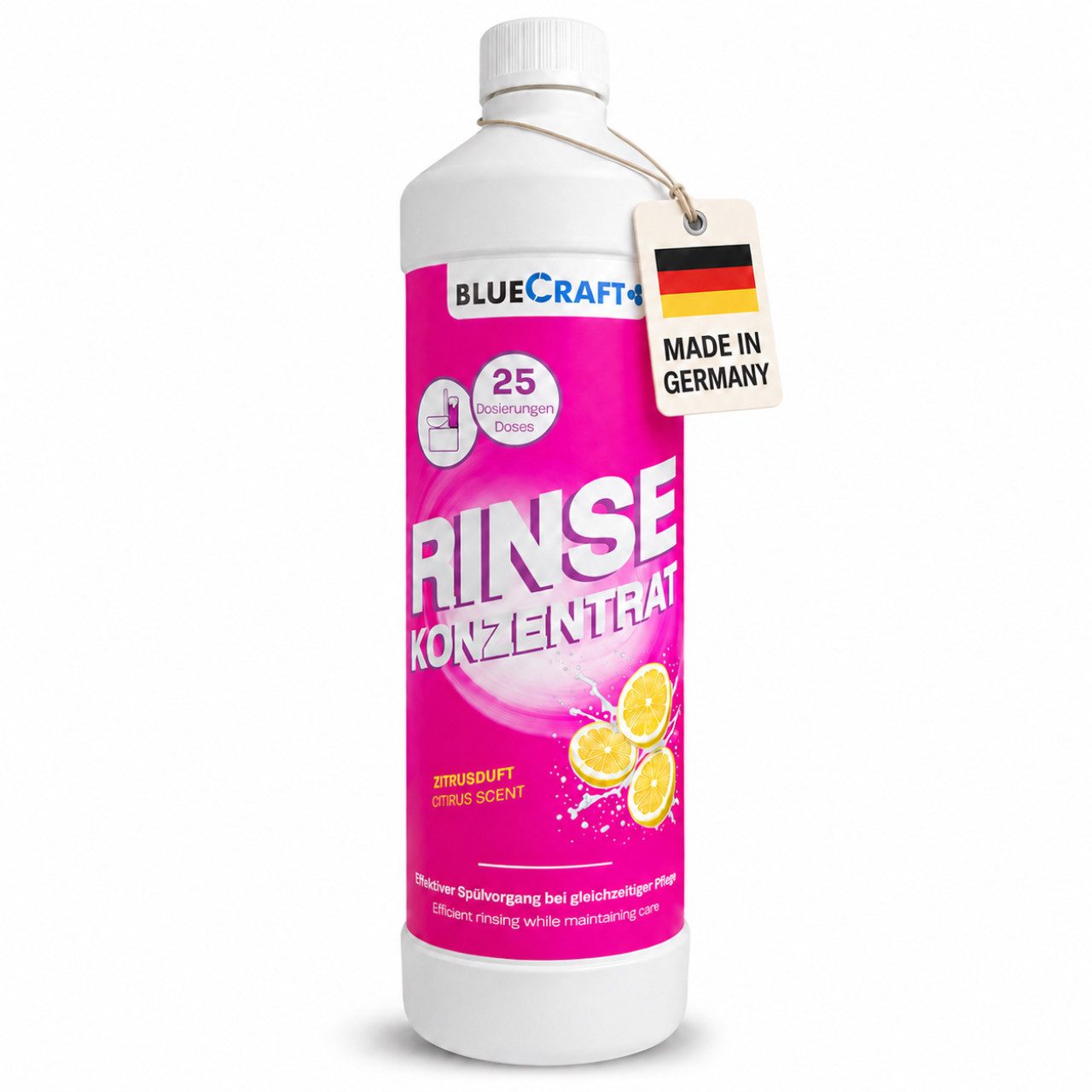 BlueCraft Sanitärflüssigkeit Spülwasserzusatz 1L für Campingtoilette Spültank Campingtoilettenreiniger (INKL. Messbecher 50 ml Campingtoilettenreiniger Zusatz (Caravan, Boot, Camping, LKW)