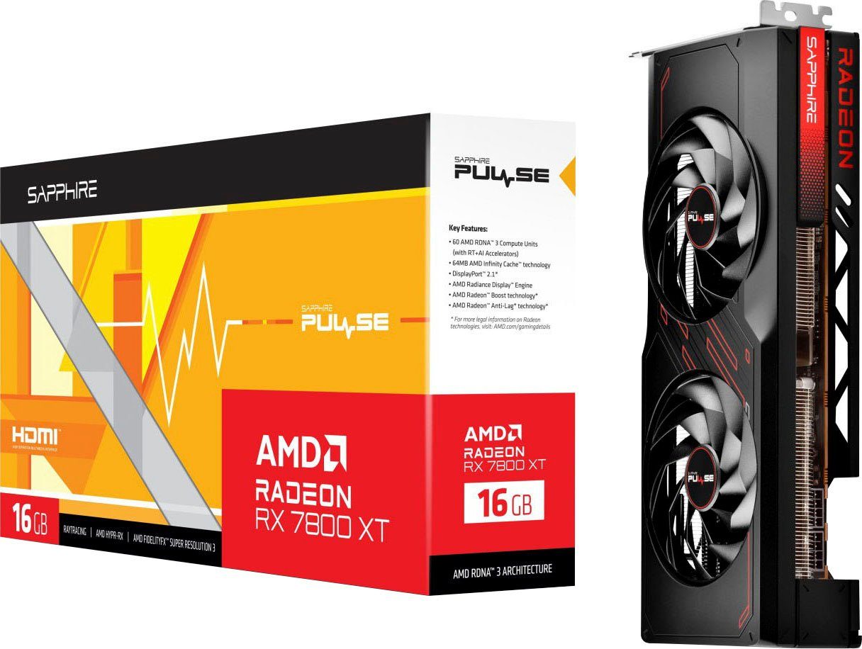Radeon XT 7800 RX Grafikkarte (16 GDDR6) GB, Sapphire 11330-02-20G