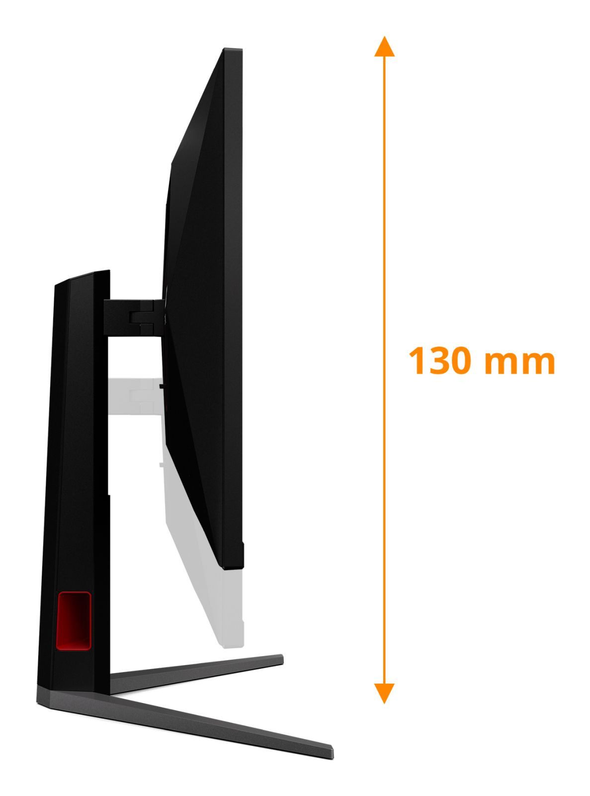 AOC 80,0cm (32) U32G4U 16:09 2xHDMI+DP+USB 4K black/red TFT-Monitor (3840 x 2160 px, 4K Ultra HD, 1 ms Reaktionszeit, 320 Hz, Fast IPS, HDR, Pivot, Höhenverstellbar)