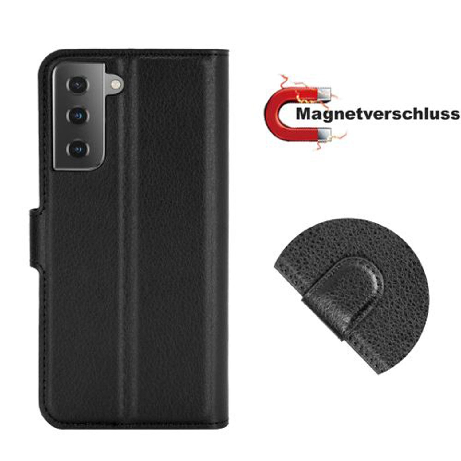 betterfon Handyhülle Handytasche für Samsung Galaxy S21 5G Wallet Case Cover Handyhülle, Wallet Case mit Kartenfächern Magnetverschluss und weicher Innenhülle