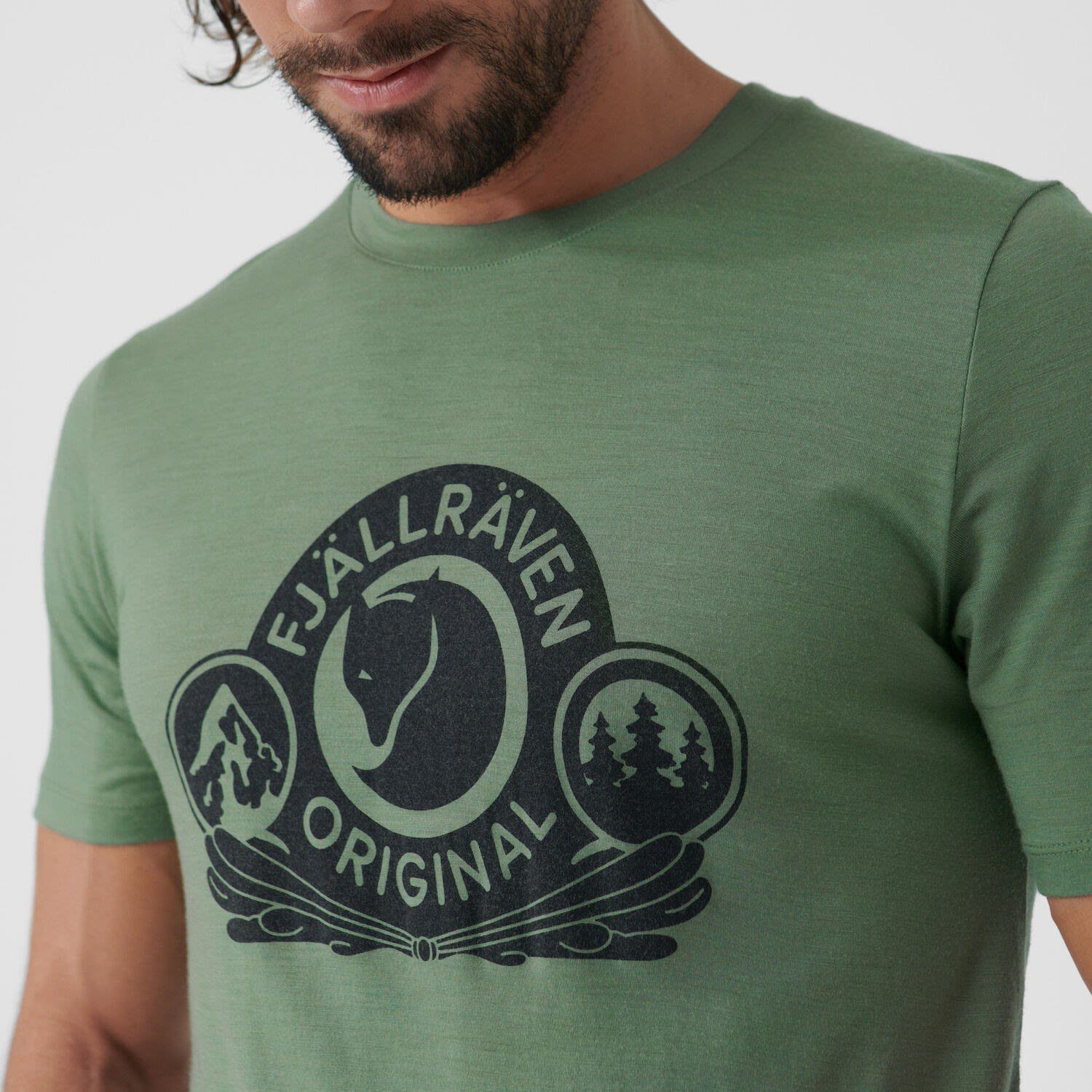 Abisko Green Blue/Green Classic Wool Fjällräven Fjällräven Short-sleeve M T-Shirt