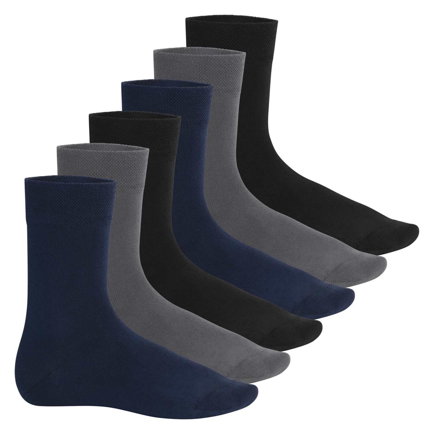Footstar Basicsocken Herren Bambus Socken (6 Paar) aus nachhaltiger Viskose Mix